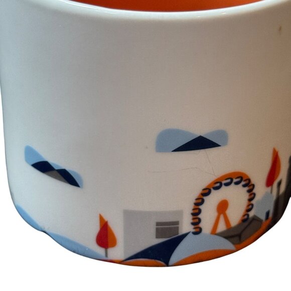 Starbucks You Are Here Collection Chicago Mug 2015 Skyline Design White & Orange - Picture 4 of 6